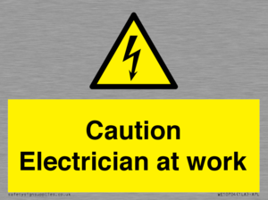 Caution Electrician at work